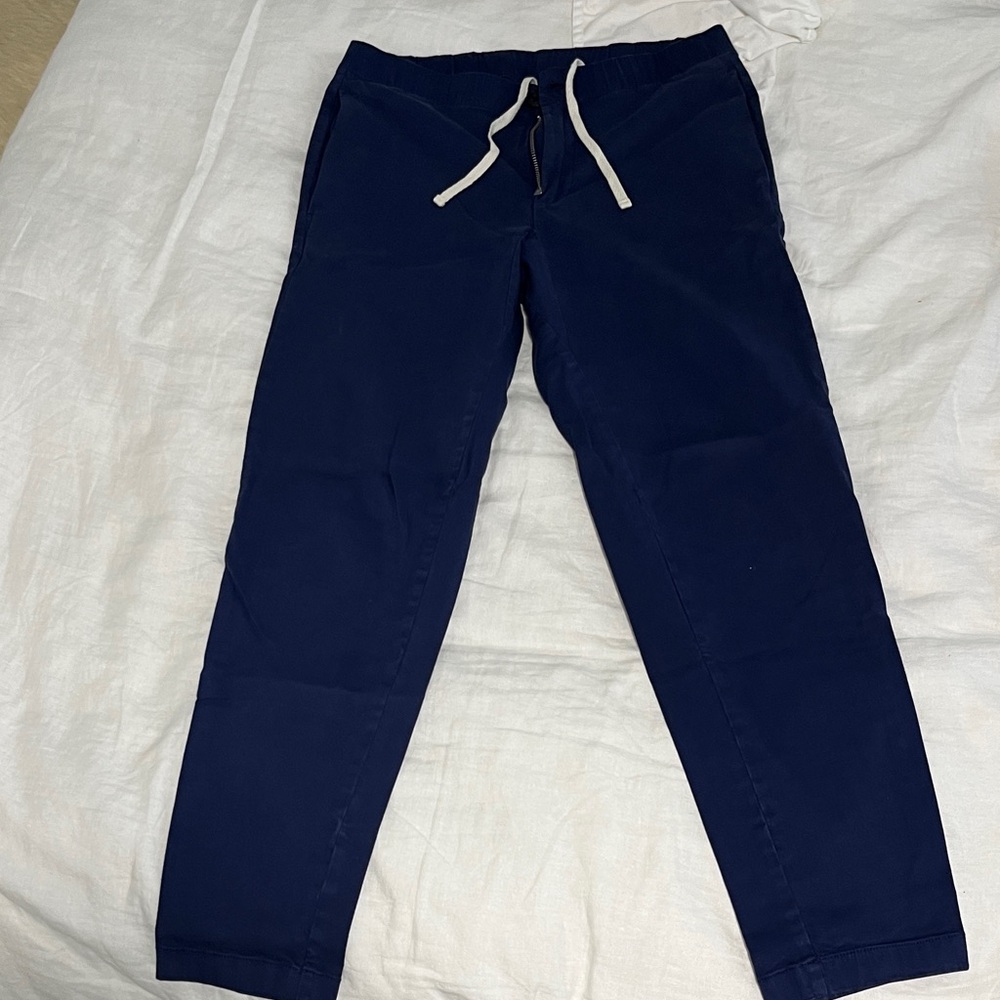 Bonobos Men's Dark Blue Off-Duty pants with drawstring
